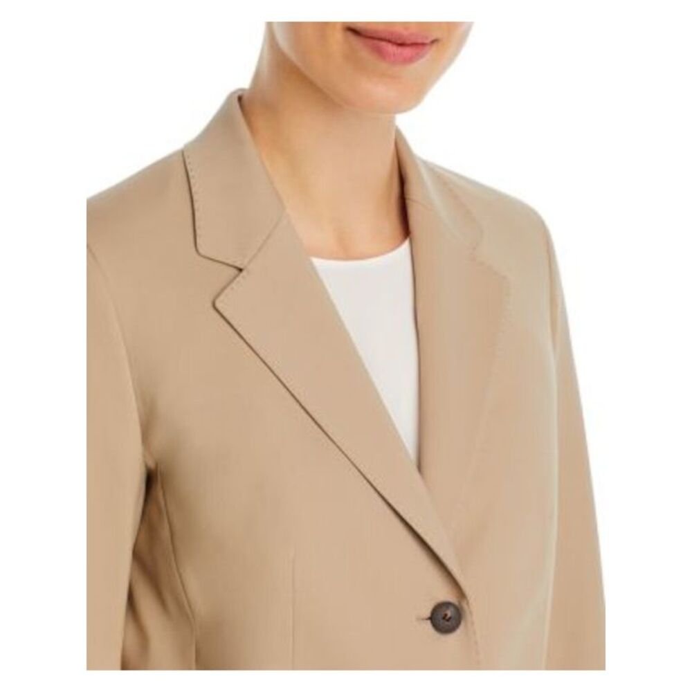 LAFAYETTE 148 NEW YORK Womens Beige Pocketed Wear To Work Blazer Jacket 16
